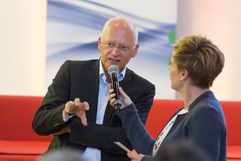 Andrea Hansen im Gespräch mit Dr. Jürgen Brautmeier, Regionaltag Köln